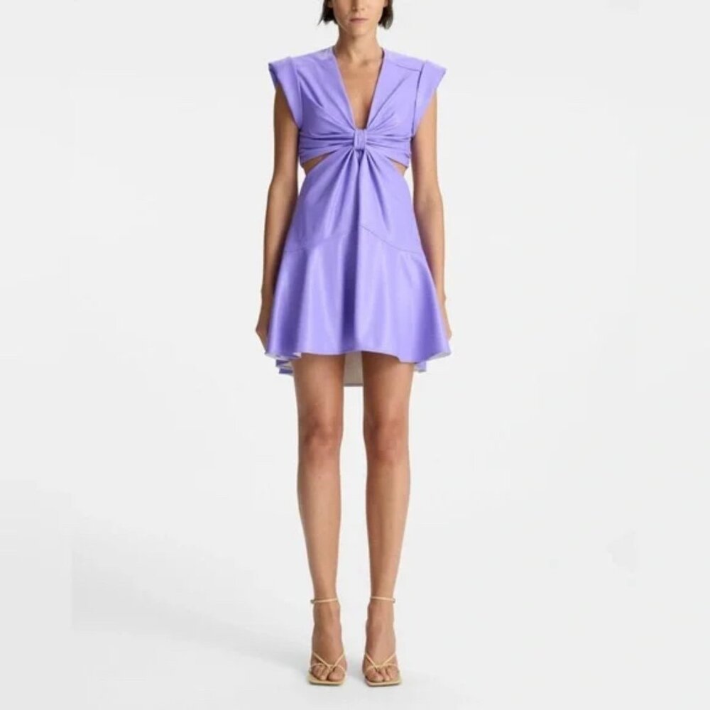 A.L.C Lexi Coated Cut-Out Mini Dress in Purple Sz 8 NWT